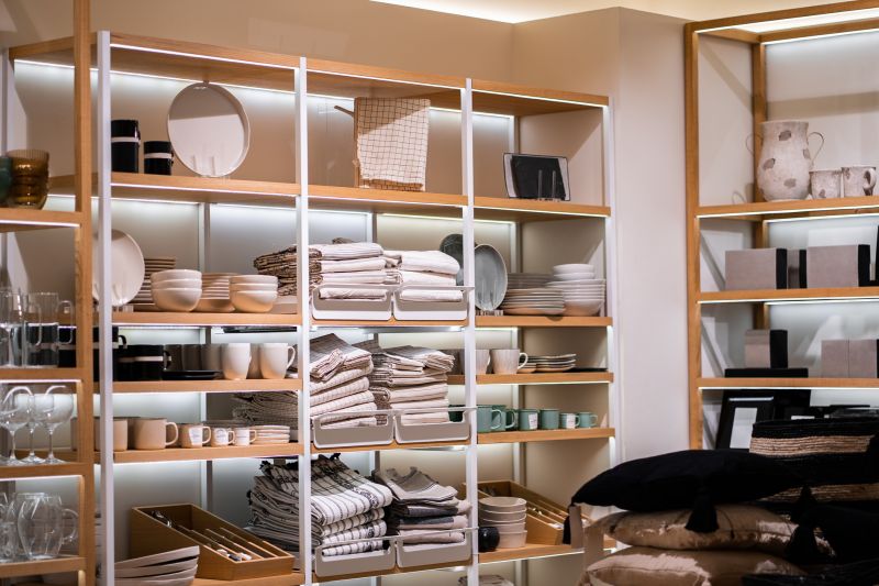 Interior Shelves with Natural Light